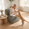 Sessel Drehbarer Loungesessel Mit Chenille Optik, Breiter Sitzfläche, Für Wohnzimmer, Schlafzimmer, Grau