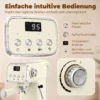 Siebträgermaschine 20 Bar Espressomaschine Mit Milchaufschäumer Und 1,2L Abnehmbaren Wassertank Für Espresso