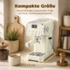 Siebträgermaschine 20 Bar Espressomaschine Mit Milchaufschäumer Und 1,2L Abnehmbaren Wassertank Für Espresso