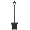Solar Gartenlaterne, Wetterfeste Wegleuchte 160 Cm Hoch, Mit LED, 10 Std. Beleuchtung, IP44, Für Außen, Schwarz