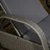 Sonnenliege Verstellbar Gartenliege Tisch 3er Set Polyrattan Metall Wetterfest Dunkelgrau