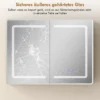 Spiegelschrank Für Das Badezimmer Mit LED Beleuchtung, 60 X 80 Cm Badschrank Mit Anti Beschlag, 3 fach Dimmbare