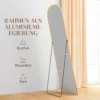 Standspiegel, Ganzkörperspiegel, Modernes Design, 50 Cm X 1,5 Cm X 170 Cm, Gold