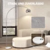 Stehlampe, Bogen Design Mit Marmorsockel, 167 Cm, Silber