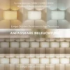 Stehlampe Mit Fernbedienung, Höhenverstellbar, Stoffschirm, Metallständer, Anpassbare Helligkeit, Fußschalter, Beige