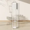 Stehlampe Mit Regal, 3 Fächer, Kompakte Maße, MDF, Weiß