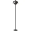 Stehlampe, Runder Schirm, Fußschalter, Langes Kabel, Eleganter Look, Metall, Grau