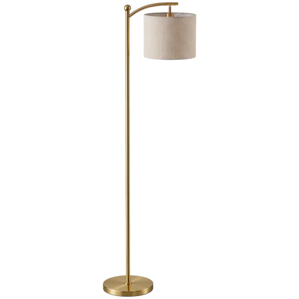Stehlampe, Verstellbare Lichtoptionen, Fußschalter, Fernbedienung, Metall, Gold