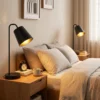 Tafellampenset, 2 Stuks, Moderne Lampen Met USB A En USB C aansluiting Voor Slaapkamer, Woonkamer & Kantoor, Zwart