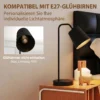 Tafellampenset, 2 Stuks, Moderne Lampen Met USB A En USB C aansluiting Voor Slaapkamer, Woonkamer & Kantoor, Zwart