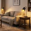 Tafellampenset, 2 Stuks, Moderne Lampen Met USB A En USB C aansluiting Voor Slaapkamer, Woonkamer & Kantoor, Zwart