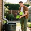 Tauchpumpe Teichpumpe Wasserpumpe Mit Schwimmschalter Springbrunnen 400W 9000L/h 16 X 14 X 27 Cm Grün