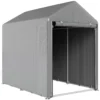Tuinschuur, Opslagtent, Robuust & Weerbestendig, Stalen Frame, 1,2x1,8x1,6m, Lichtgrijs