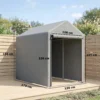 Tuinschuur, Opslagtent, Robuust & Weerbestendig, Stalen Frame, 1,2x1,8x1,6m, Lichtgrijs