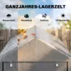 Tuinschuur, Opslagtent, Robuust & Weerbestendig, Stalen Frame, 1,2x1,8x1,6m, Lichtgrijs