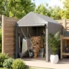 Tuinschuur, Opslagtent, Robuust & Weerbestendig, Stalen Frame, 1,2x1,8x1,6m, Lichtgrijs