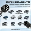 Typ 2 EV Ladekabel, 11 KW, 16 A, Mode 3, 3 Phasen, 5 M – Verlängerungskabel Für Elektroautos & Plug in Hybride