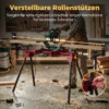 Universele Verstekzaagstandaard Met Uittrekbare Rollen En Steunarmen, Draagbare Zaagstandaard Met Inklapbare Poten