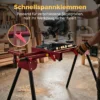 Universele Verstekzaagstandaard Met Uittrekbare Rollen En Steunarmen, Draagbare Zaagstandaard Met Inklapbare Poten