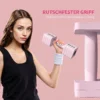 Verstellbare Hantel, 2 X 5kg Hanteln Mit Rutschfest Griff, Quadratisch Kurzhantelset Aus Stahl Rosa