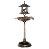 Vogeltränke Vogelbad Vintage Design, Wetterbeständig,50cm × 50cm × 113cm, Messing
