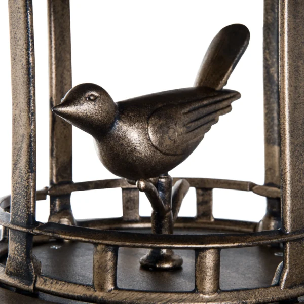 Vogeltränke Vogelbad Vintage Design, Wetterbeständig,50cm × 50cm × 113cm, Messing