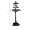 Vogeltränke Vogelbad Vintage Design, Wetterbeständig,50cm × 50cm × 113cm, Messing