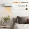 Wand Heizlüfter 2000W Keramik Wandheizgerät Mit Ventilator, 2 Leistungsstufen, LED Display, Thermostat, Weiß