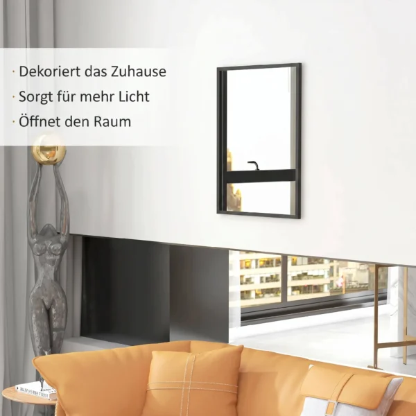 Wandspiegel, 60 X 80 Cm, Dekorativer Hängespiegel, Einfache Montage, Inkl. Schrauben