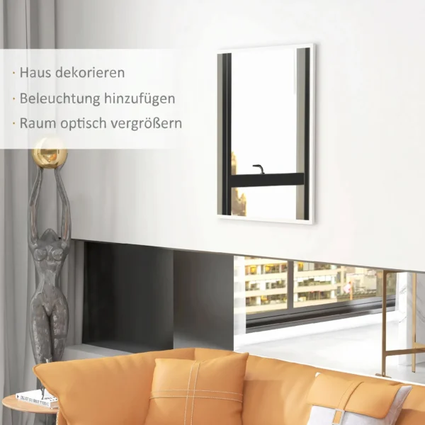 Wandspiegel, 70 X 90 Cm, Dekorativer Hängespiegel, Einfache Montage, Inkl. Schrauben