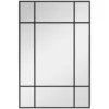 Wandspiegel, Dekorativer Spiegel Mit Metallrahmen, Schwarze Streifen, Mehrschichtglas, 90B X 2T X 60H Cm