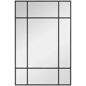 Wandspiegel, Dekorativer Spiegel Mit Metallrahmen, Schwarze Streifen, Mehrschichtglas, 90B X 2T X 60H Cm