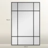 Wandspiegel, Dekorativer Spiegel Mit Metallrahmen, Schwarze Streifen, Mehrschichtglas, 90B X 2T X 60H Cm