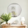 Wandspiegel, Modernes Design, 61 X 61 Cm, Silber