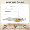 Wandspiegel, Modernes Design, 61 X 61 Cm, Silber