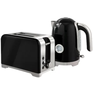 Wasserkocher Und Toaster Set Mit Thermometer, 1,7 L, 2200 W Wasserkocher, 2 Scheiben Toaster Mit 7 Bräunungsstufen