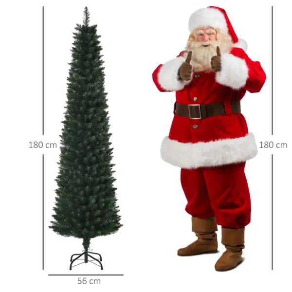 Weihnachtsbaum 180 Cm, Hoch Realistisch, 380 Zweige, Feuerfest, Stabile Basis, Grün