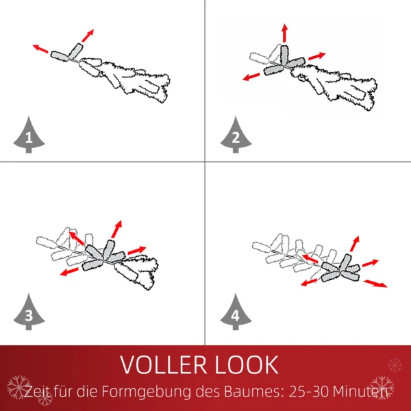 Weihnachtsbaum 180 Cm, Hoch Realistisch, 380 Zweige, Feuerfest, Stabile Basis, Grün