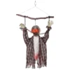 110 Cm Animierte Hängende Halloween Deko, Schreiender Zombie, Sound & Berührungsaktivierung, Rote LED Augen