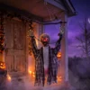 110 Cm Animierte Hängende Halloween Deko, Schreiender Zombie, Sound & Berührungsaktivierung, Rote LED Augen
