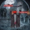 110 Cm Animierte Hängende Halloween Deko, Schreiender Zombie, Sound & Berührungsaktivierung, Rote LED Augen