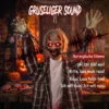 110 Cm Animierte Hängende Halloween Deko, Schreiender Zombie, Sound & Berührungsaktivierung, Rote LED Augen