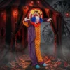 167 Cm Lebensgroße Animierte Halloween Clown Deko Mit Sound & Berührungsaktivierung