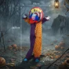 167 Cm Lebensgroße Animierte Halloween Clown Deko Mit Sound & Berührungsaktivierung