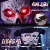 180 Cm Halloween Animierte Hexe Dekoration Lebensgroß Mit Leuchtenden Augen, Gruseliger Sound, Berührungsaktivierung