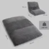 2 in 1 Bodensessel Aus Cord, Klappbares Bodensofa Zum Lesen, Gaming & Meditieren, Schlafsofa Für Schlafzimmer