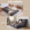 2 in 1 Bodensessel Aus Cord, Klappbares Bodensofa Zum Lesen, Gaming & Meditieren, Schlafsofa Für Schlafzimmer