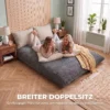 2 in 1 Bodensessel Aus Cord, Klappbares Bodensofa Zum Lesen, Gaming & Meditieren, Schlafsofa Für Schlafzimmer