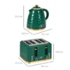 2 in 1 Broodrooster En Waterkoker Set, 7 Bruiningsniveaus, Ontdooi En Opwarmfunctie, Groen