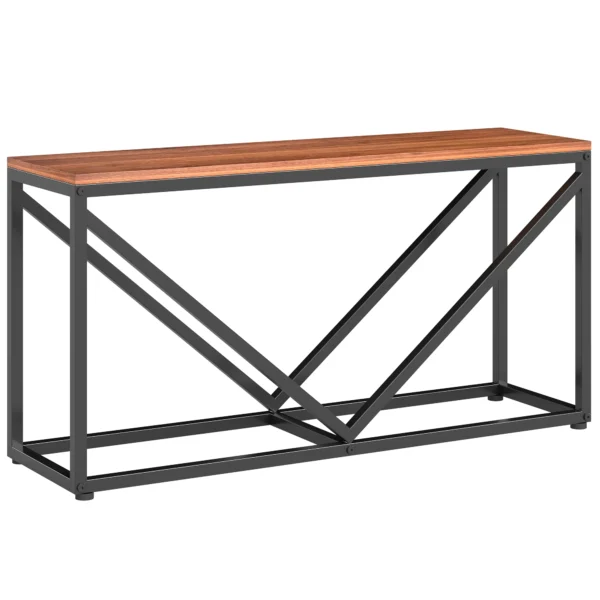 2 in 1 Haardhoutrek Voor Binnen 98 X 28 X 50 Cm Verhoogd Brandhoutrek Met Plank Scheidingswand Bijzettafel